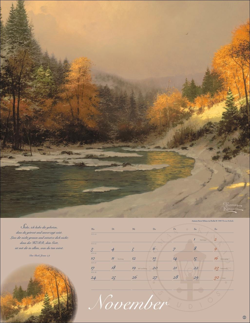 Thomas Kinkade: Land im Licht Kalender 2025