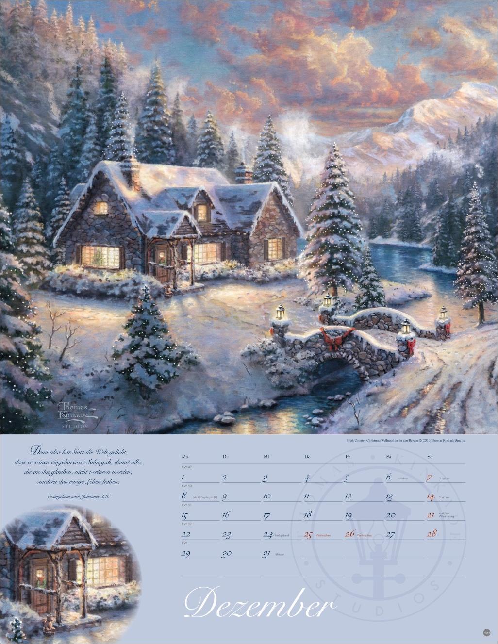 Thomas Kinkade: Land im Licht Kalender 2025