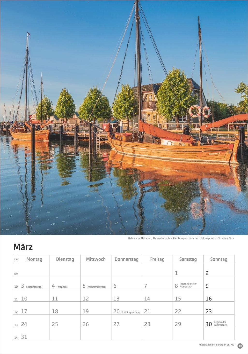 Deutschlands Küsten Kalender 2025