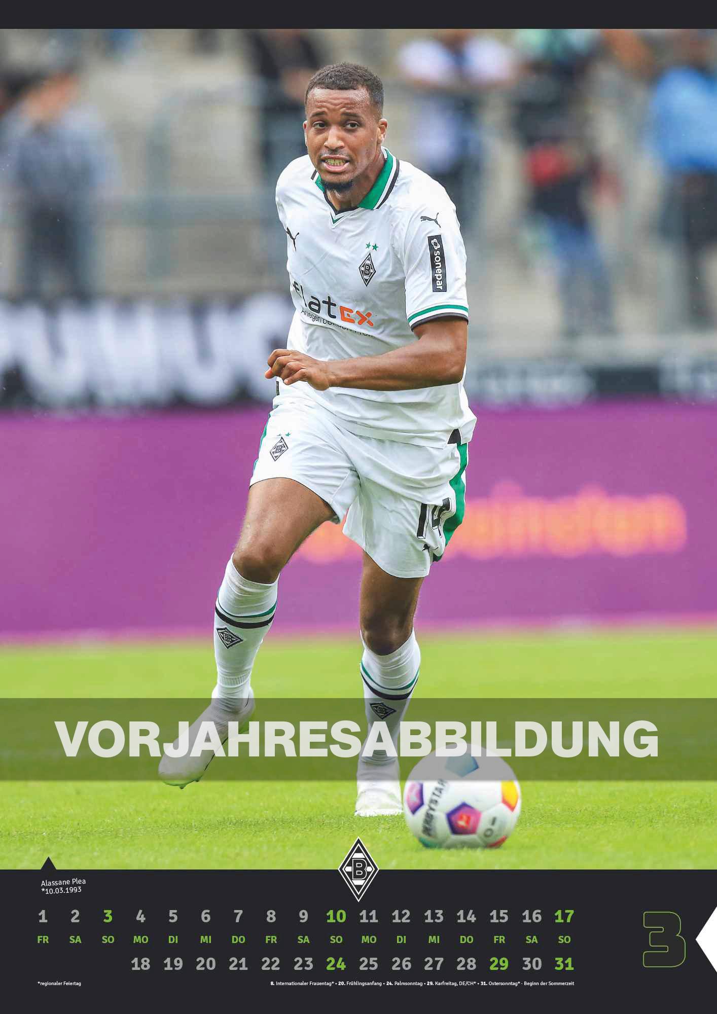 Borussia Mönchengladbach 2025 - Fußball-Kalender - Wand-Kalender - Fan-Kalender - 29,7x42 - Sport