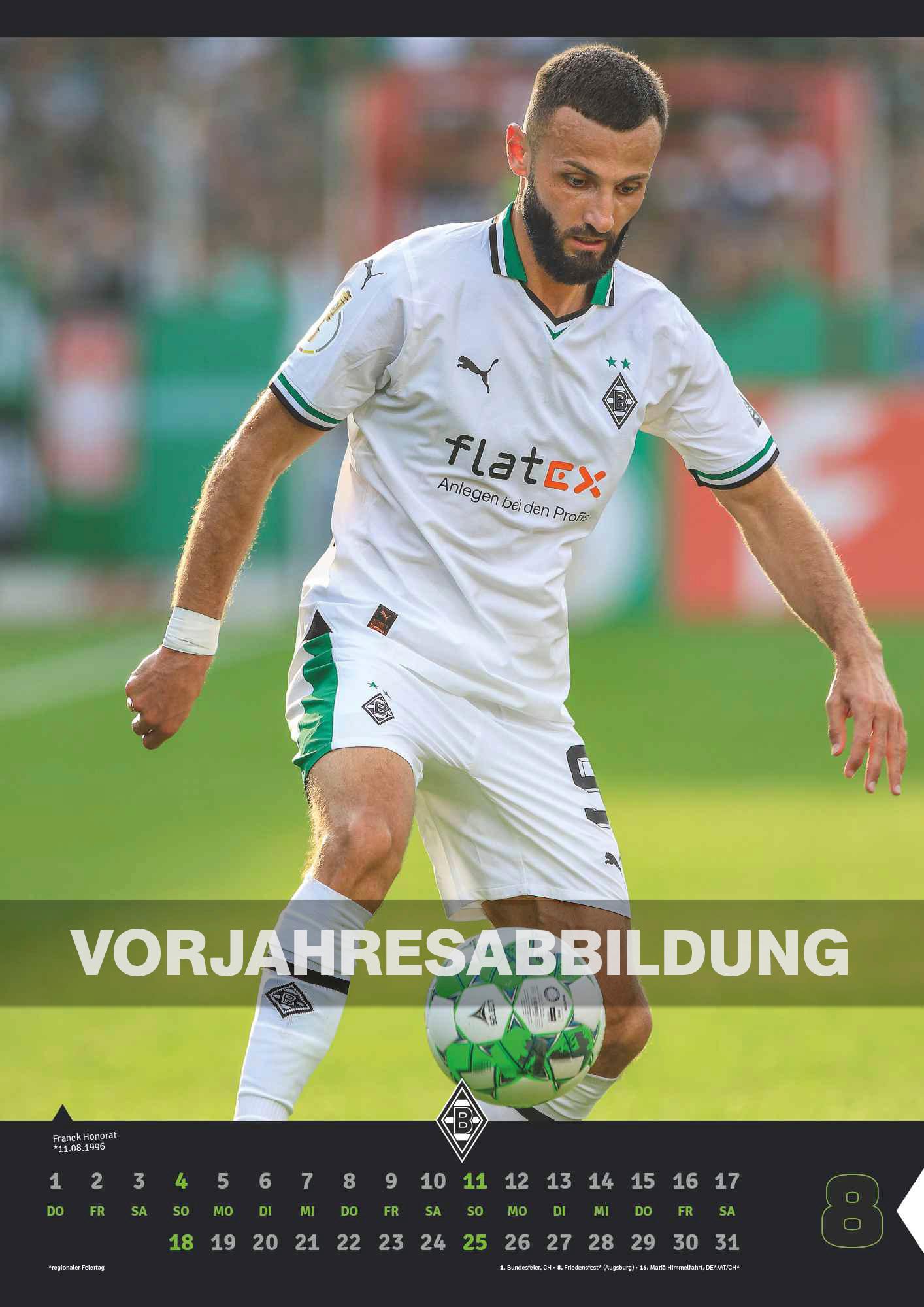 Borussia Mönchengladbach 2025 - Fußball-Kalender - Wand-Kalender - Fan-Kalender - 29,7x42 - Sport