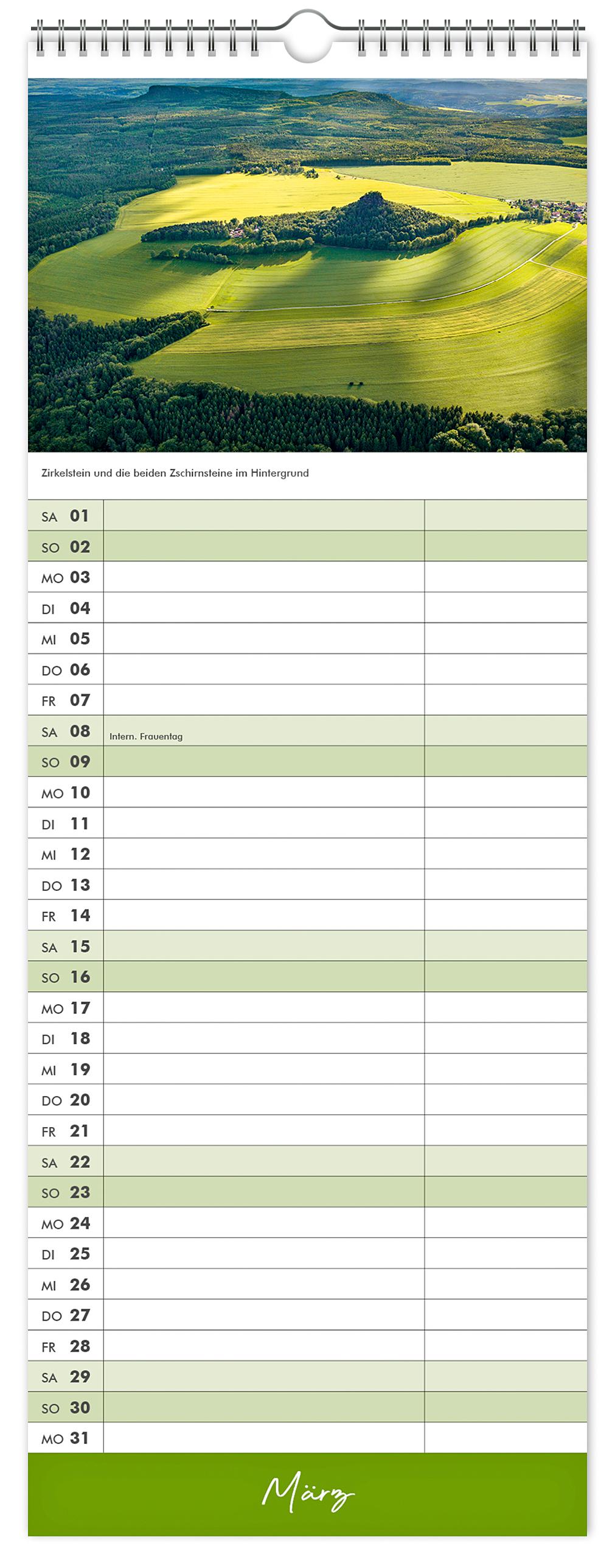 Küchenkalender Sächsische Schweiz 2025