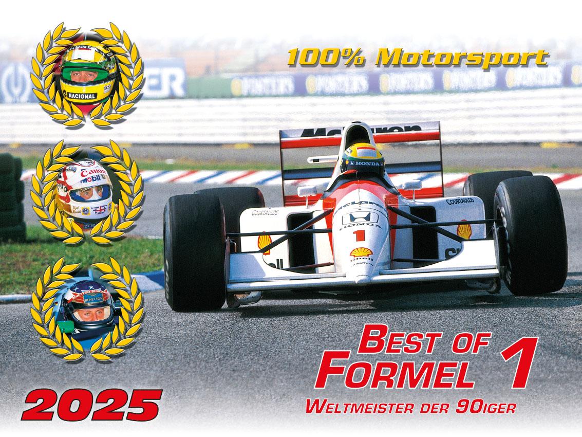 Best of F1 Weltmeister der 90iger Kalender 2025