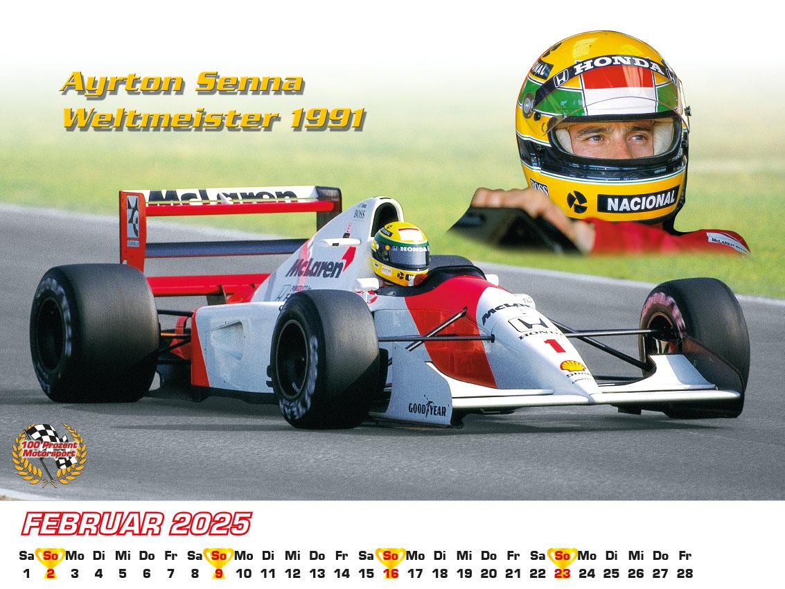 Best of F1 Weltmeister der 90iger Kalender 2025