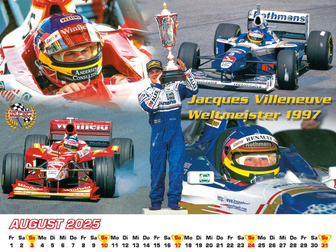 Best of F1 Weltmeister der 90iger Kalender 2025