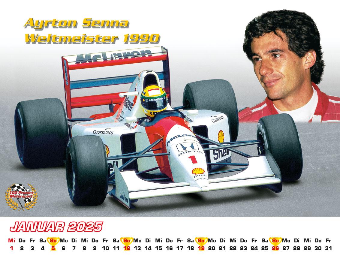 Best of F1 Weltmeister der 90iger Kalender 2025