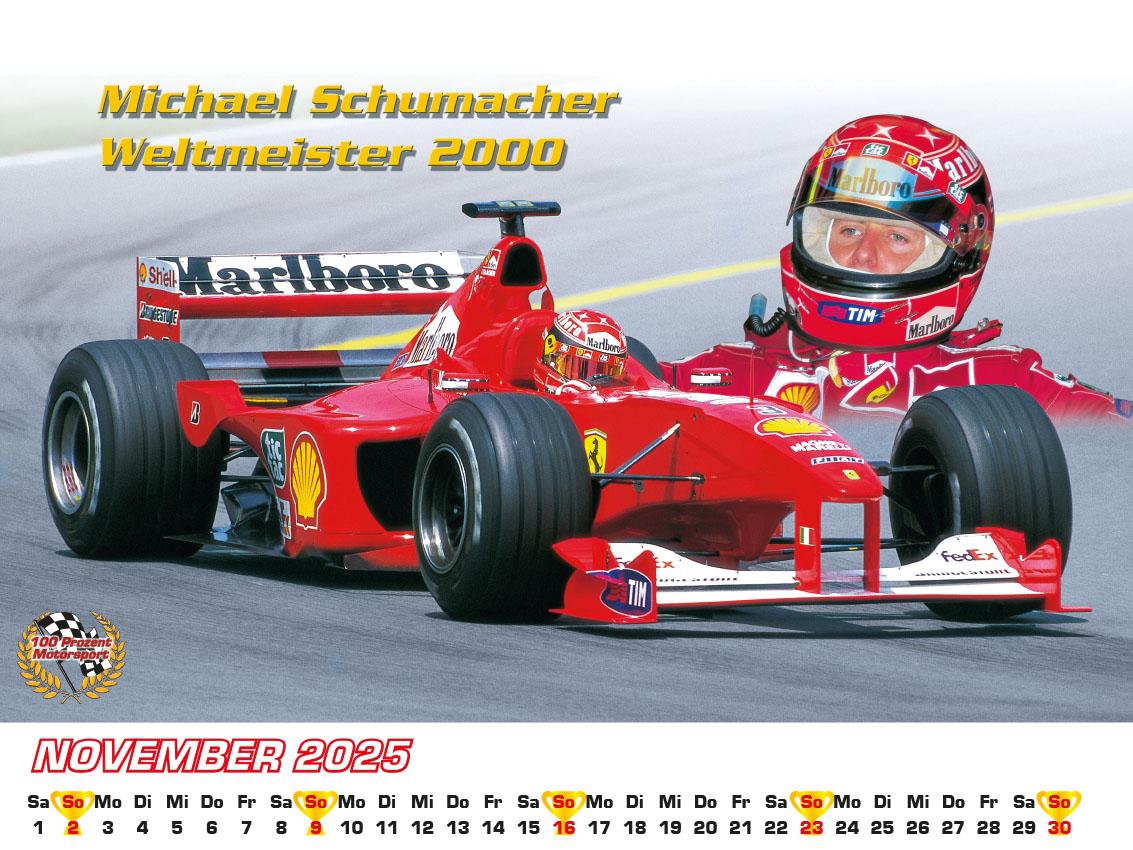 Best of F1 Weltmeister der 90iger Kalender 2025