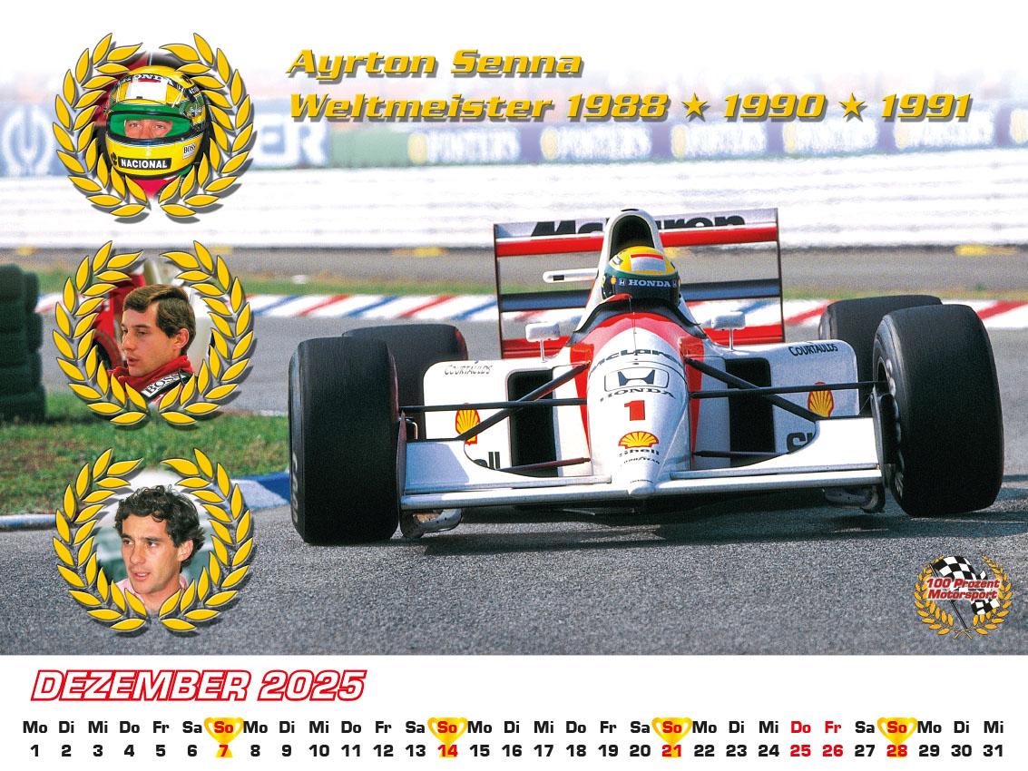 Best of F1 Weltmeister der 90iger Kalender 2025