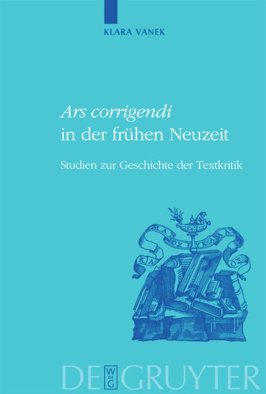 "Ars corrigendi" in der frühen Neuzeit