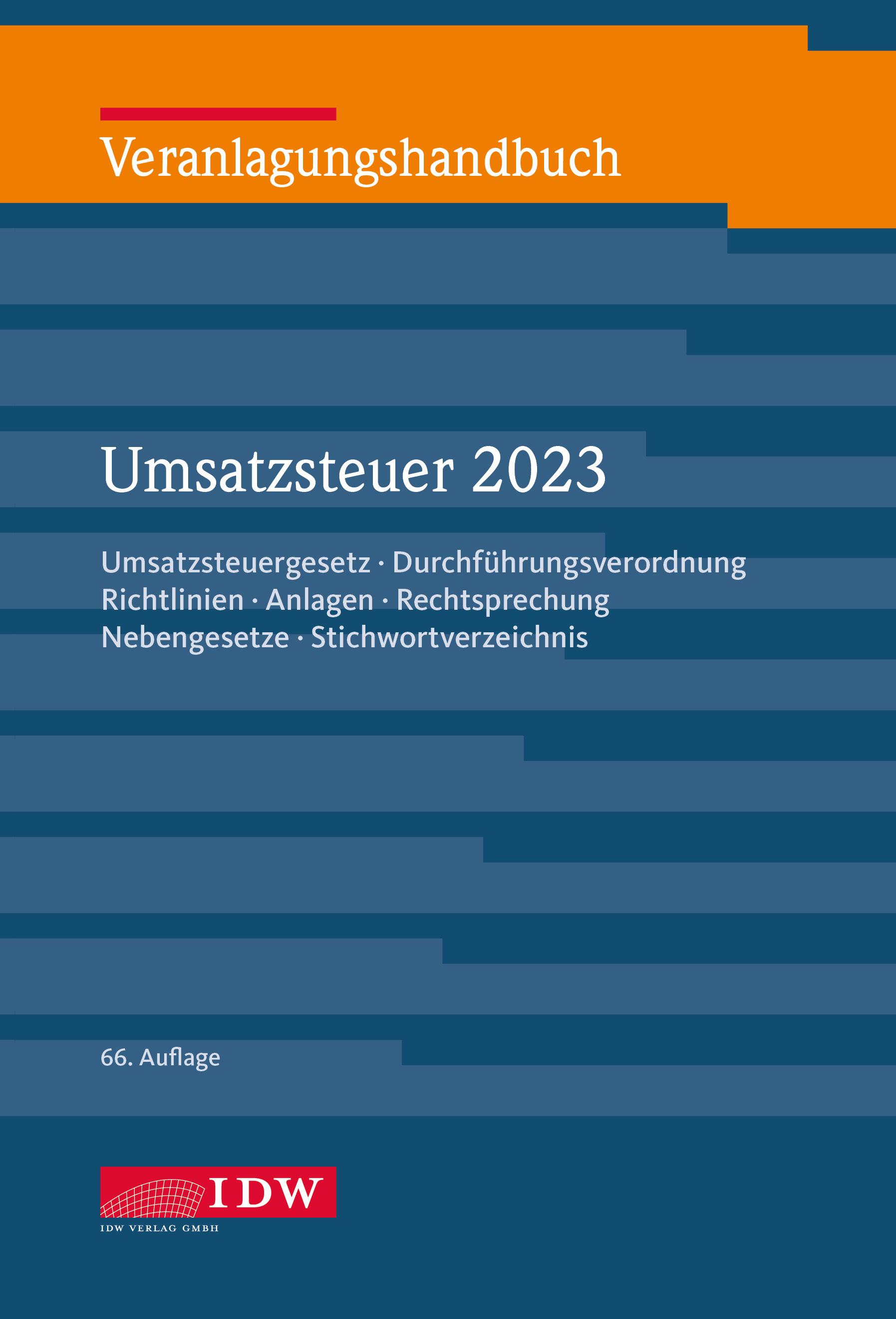 Veranlagungshandbuch Umsatzsteuer 2023, 66. A.