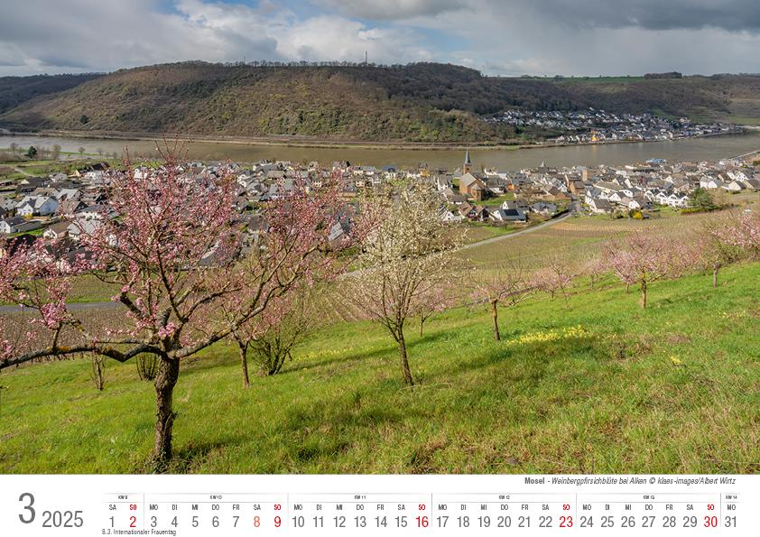 Mosel von Trier bis Koblenz 2025 Bildkalender A4 quer, spiralgebunden