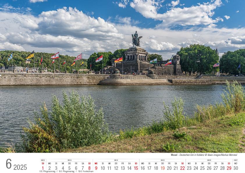 Mosel von Trier bis Koblenz 2025 Bildkalender A4 quer, spiralgebunden