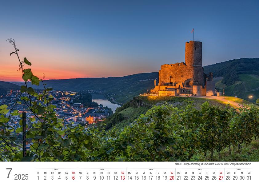 Mosel von Trier bis Koblenz 2025 Bildkalender A4 quer, spiralgebunden