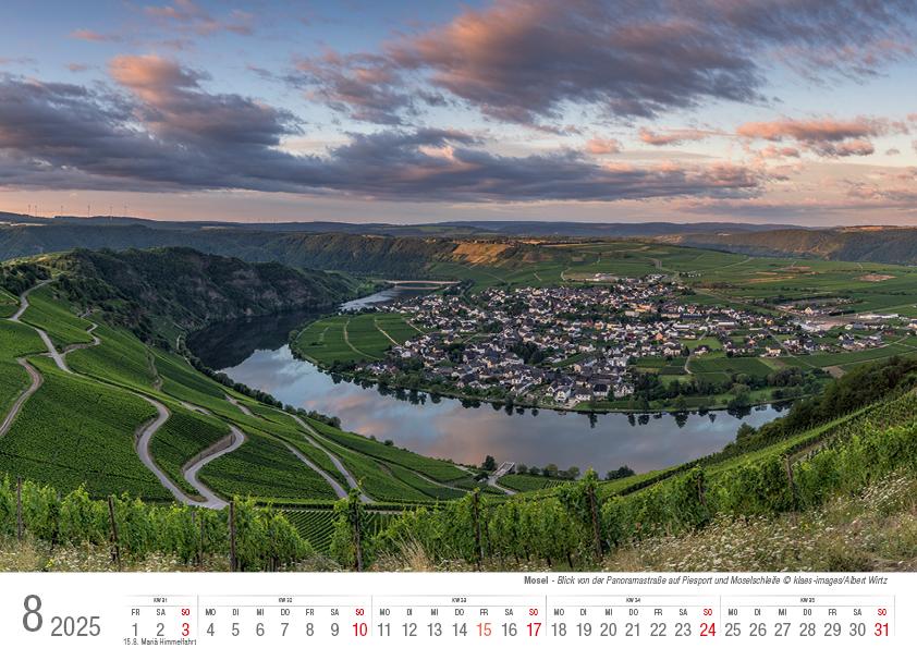 Mosel von Trier bis Koblenz 2025 Bildkalender A4 quer, spiralgebunden