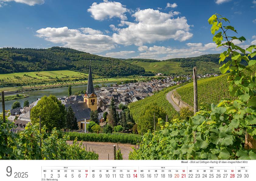 Mosel von Trier bis Koblenz 2025 Bildkalender A4 quer, spiralgebunden