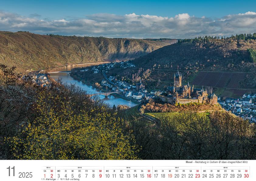 Mosel von Trier bis Koblenz 2025 Bildkalender A4 quer, spiralgebunden