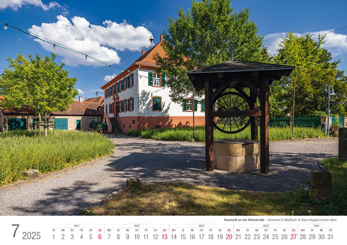 Neustadt a. d. Weinstraße 2025 Bildkalender A3 Spiralbindung