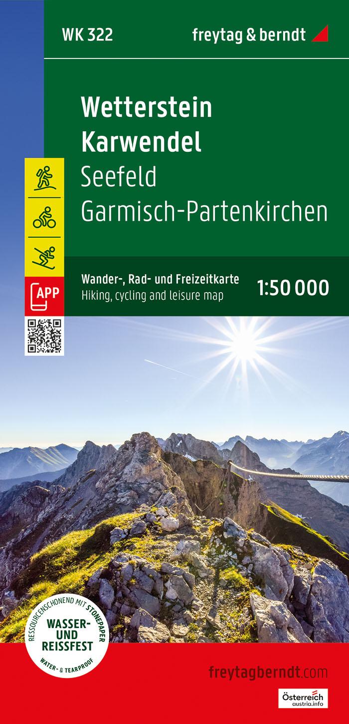 Wetterstein - Karwendel, Wander-, Rad- und Freizeitkarte 1:50.000, freytag & berndt, WK 322