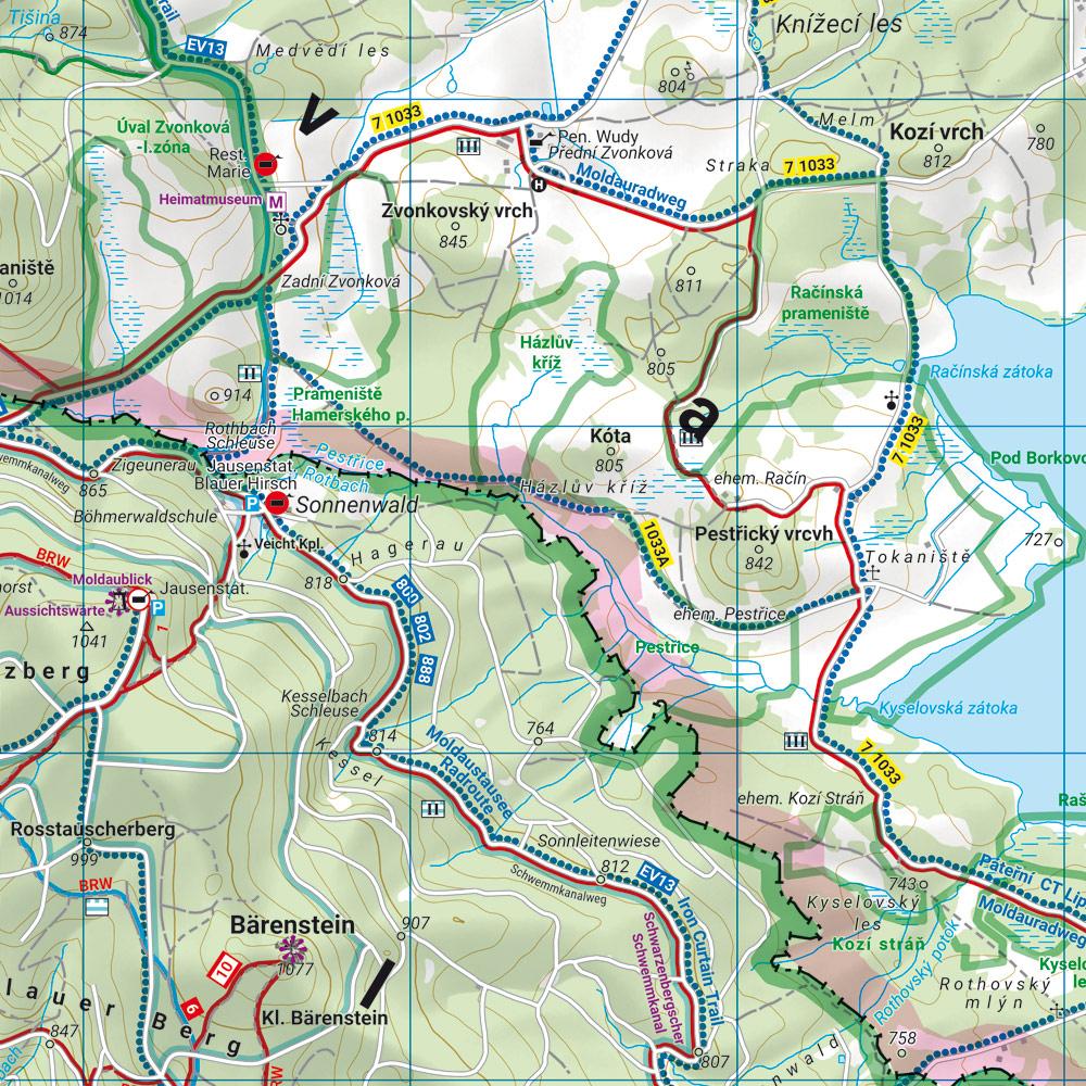 Böhmerwald, Wander-, Rad- und Freizeitkarte 1:50.000, freytag & berndt, WK 262