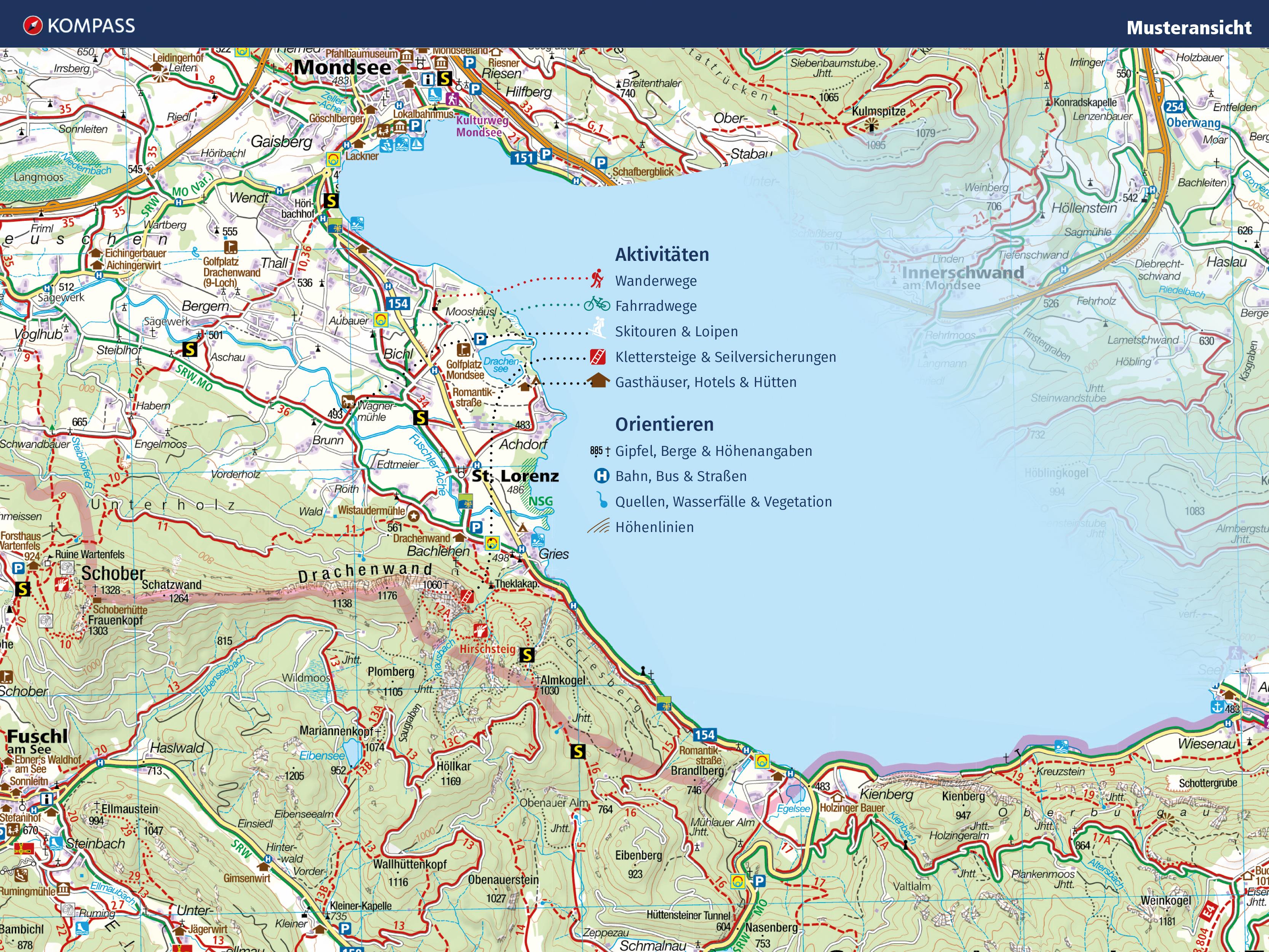 KOMPASS Wanderkarte 1b Bodensee Ost 1:50.000