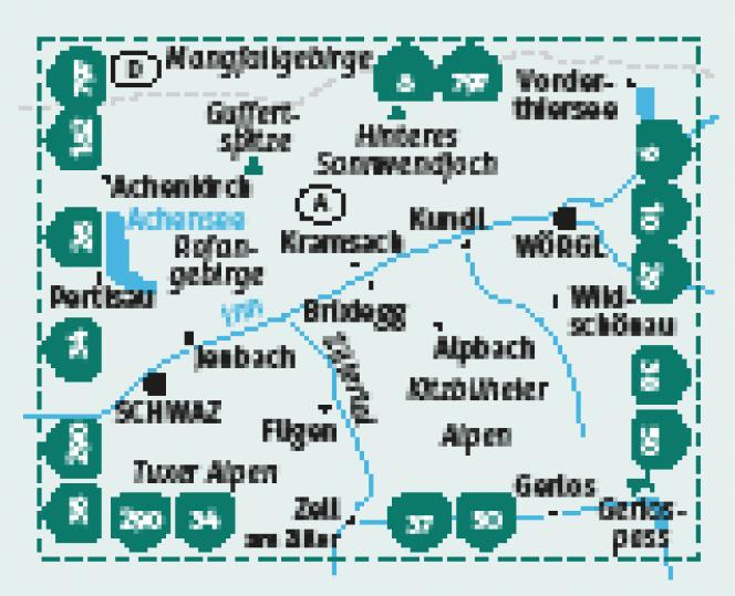 KOMPASS Wanderkarte 28 Vorderes Zillertal 1:50.000