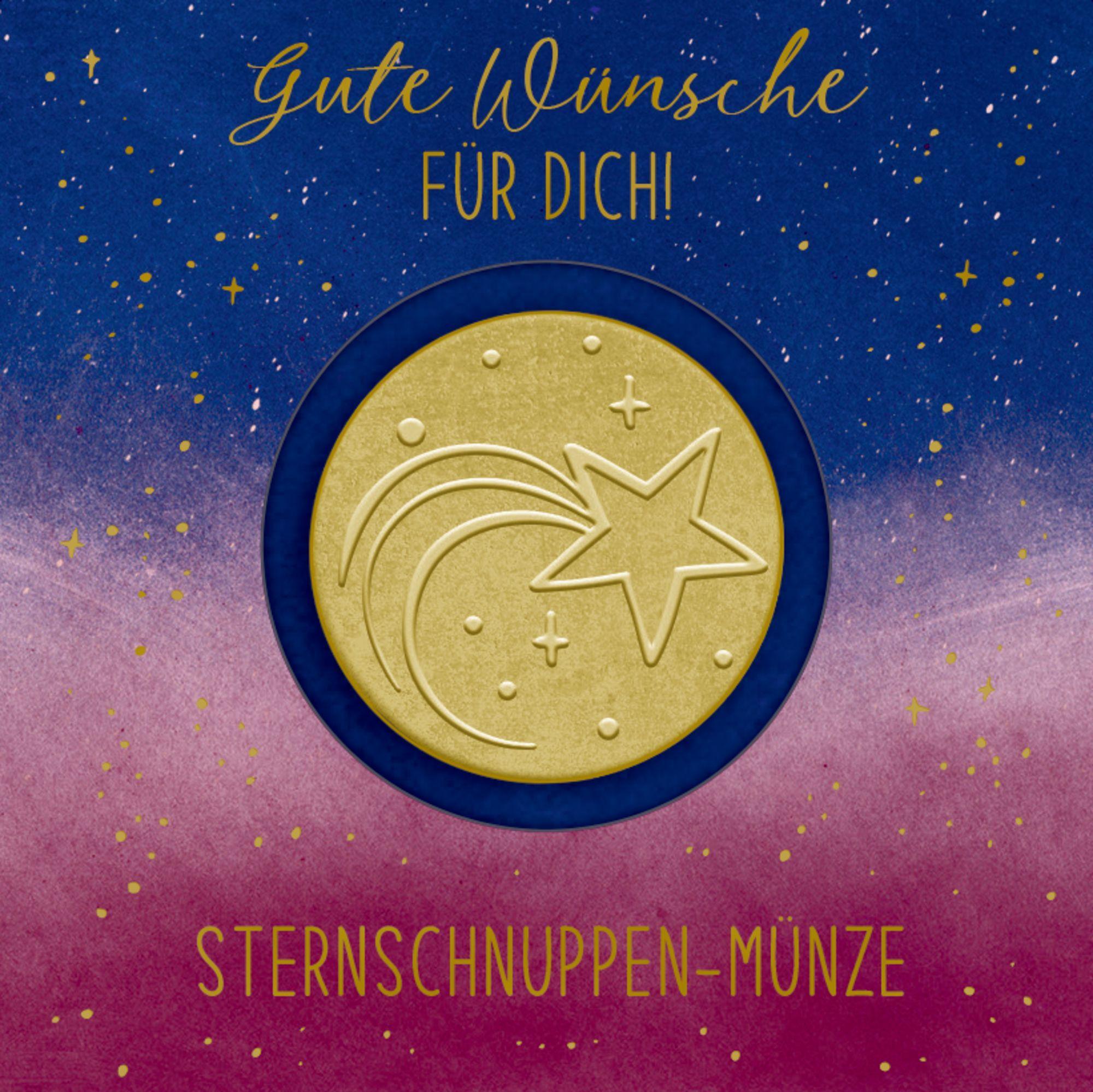 Sternschnuppen-Münze - Gute Wünsche für dich