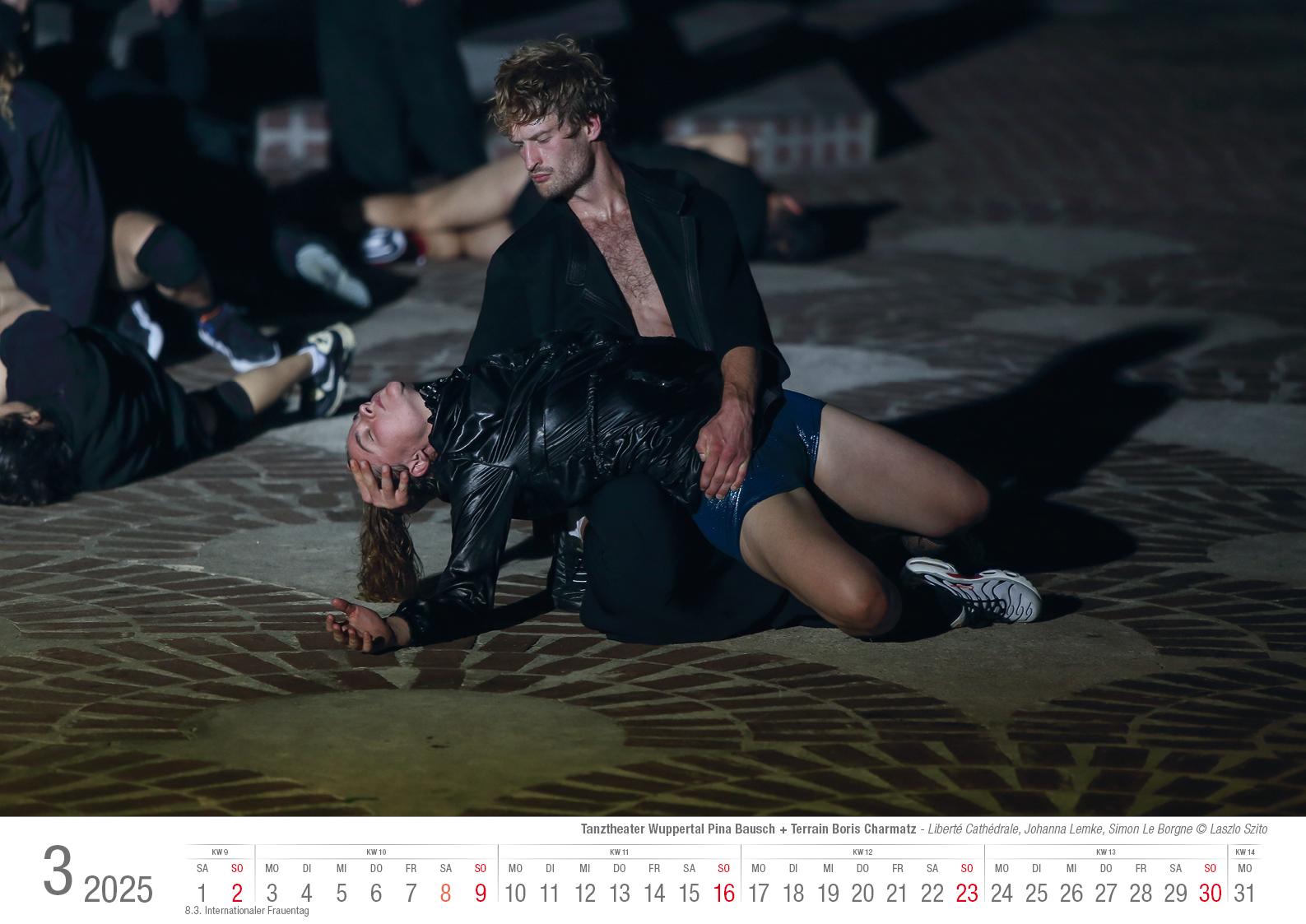 Tanztheater Wuppertal Pina Bausch 2025 Bildkalender A3 Spiralbindung