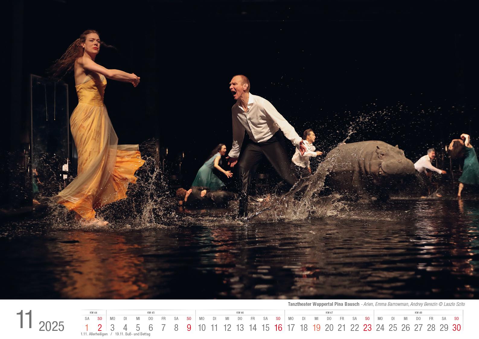 Tanztheater Wuppertal Pina Bausch 2025 Bildkalender A3 Spiralbindung