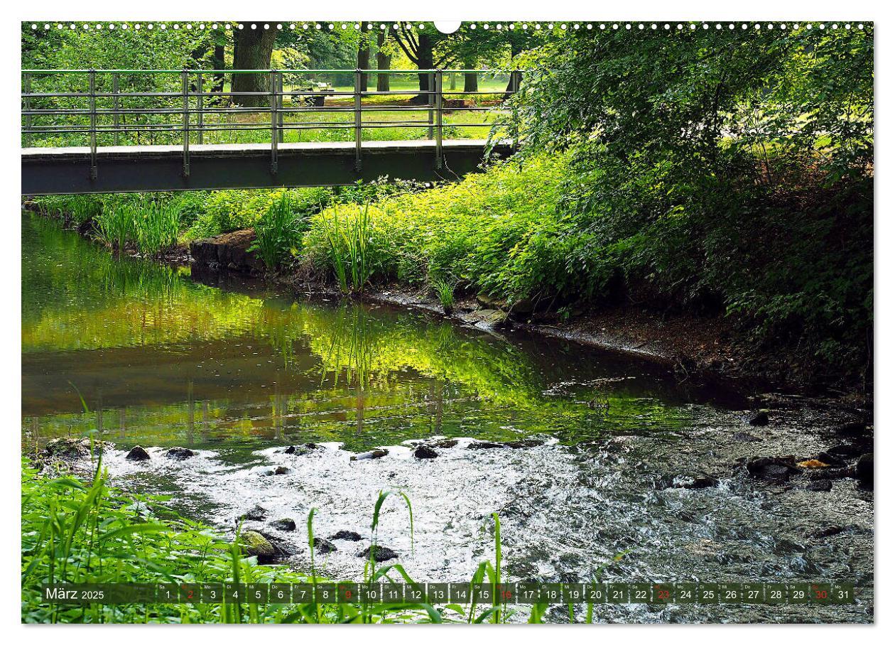 Impressionen - Gütersloh entlang der Dalke (hochwertiger Premium Wandkalender 2025 DIN A2 quer), Kunstdruck in Hochglanz