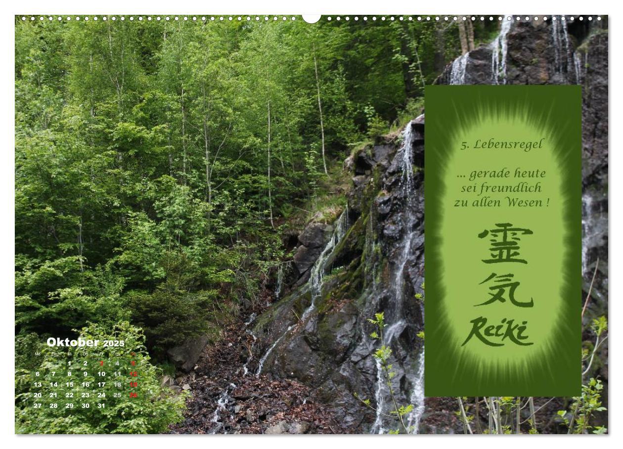 REIKI - Chakrameditation (hochwertiger Premium Wandkalender 2025 DIN A2 quer), Kunstdruck in Hochglanz