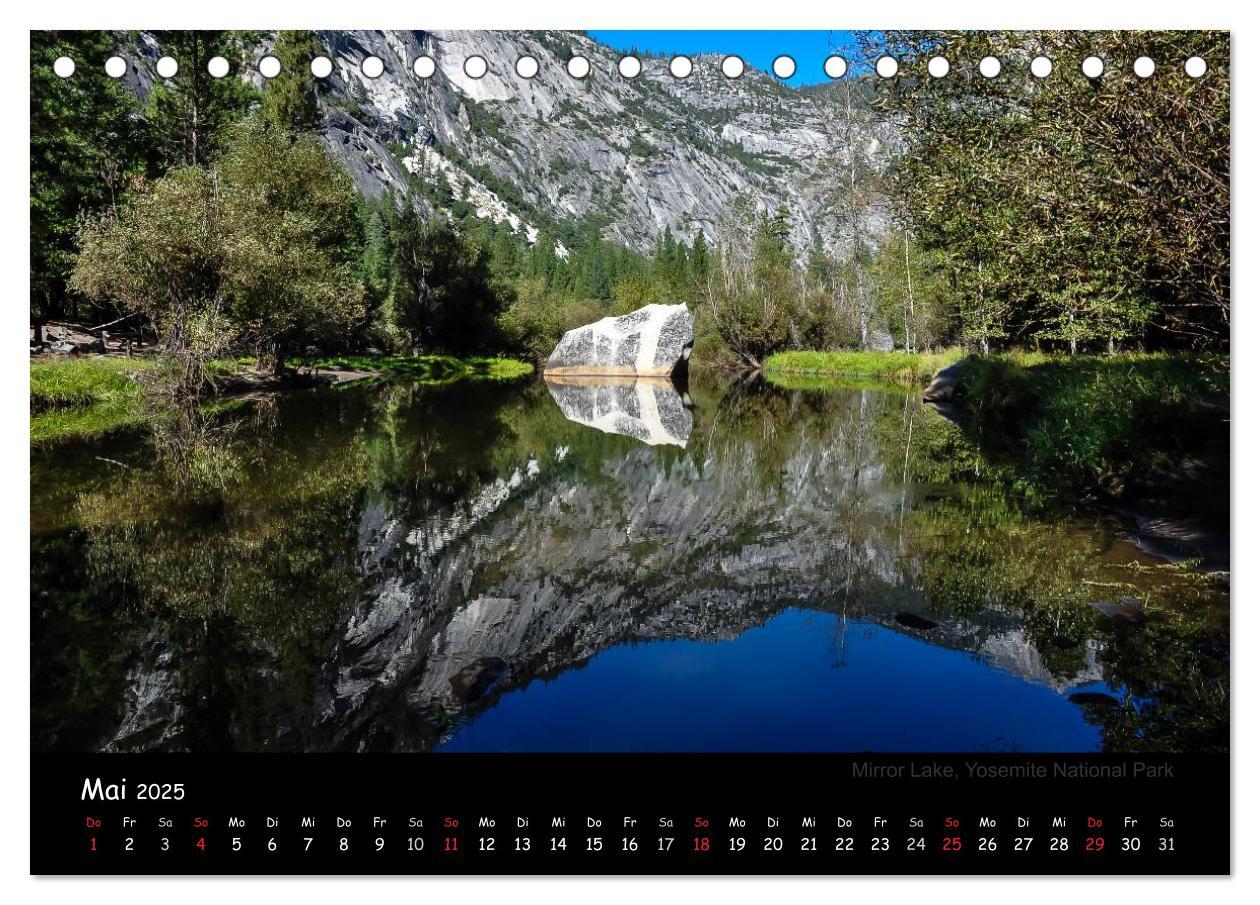 Rundreise Kalifornien mit Las Vegas (Tischkalender 2025 DIN A5 quer), CALVENDO Monatskalender