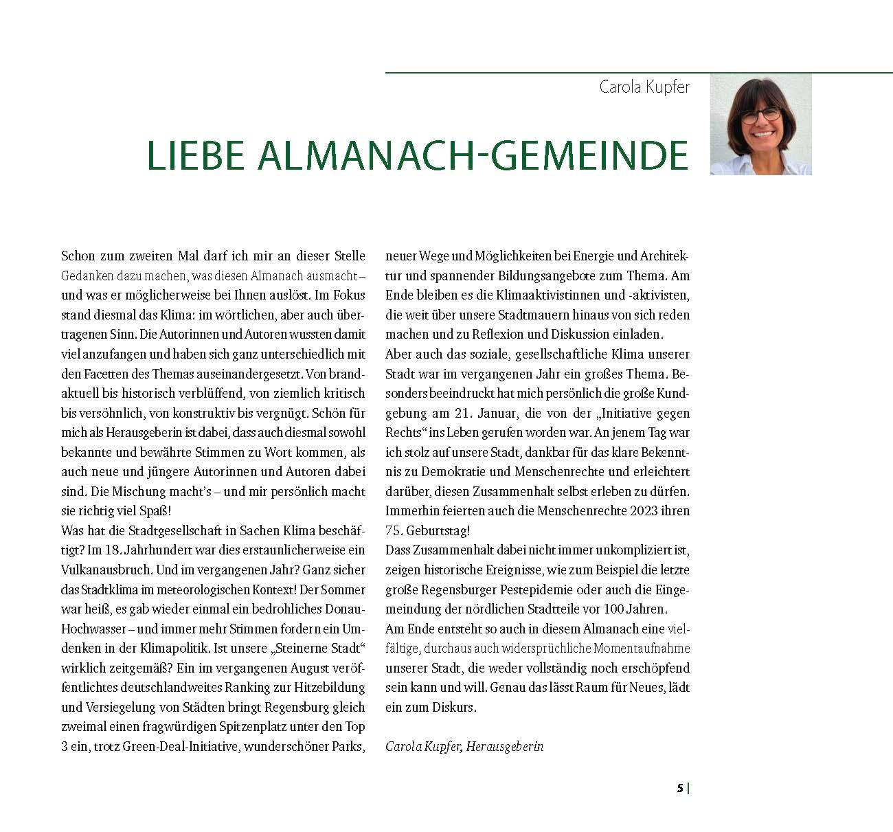 Regensburger Almanach 2024