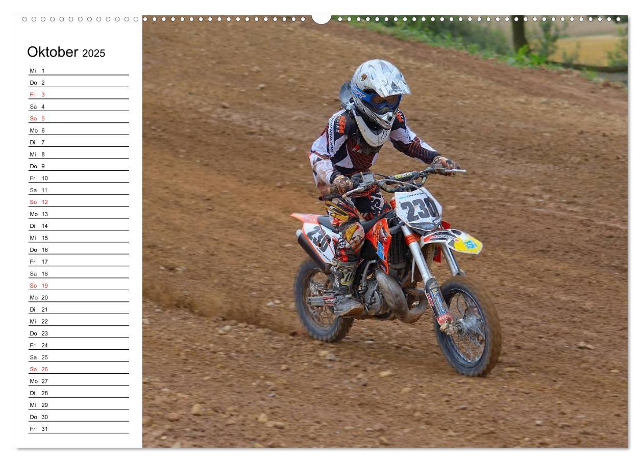 Motocross - Terminplaner (Wandkalender 2025 DIN A2 quer), CALVENDO Monatskalender