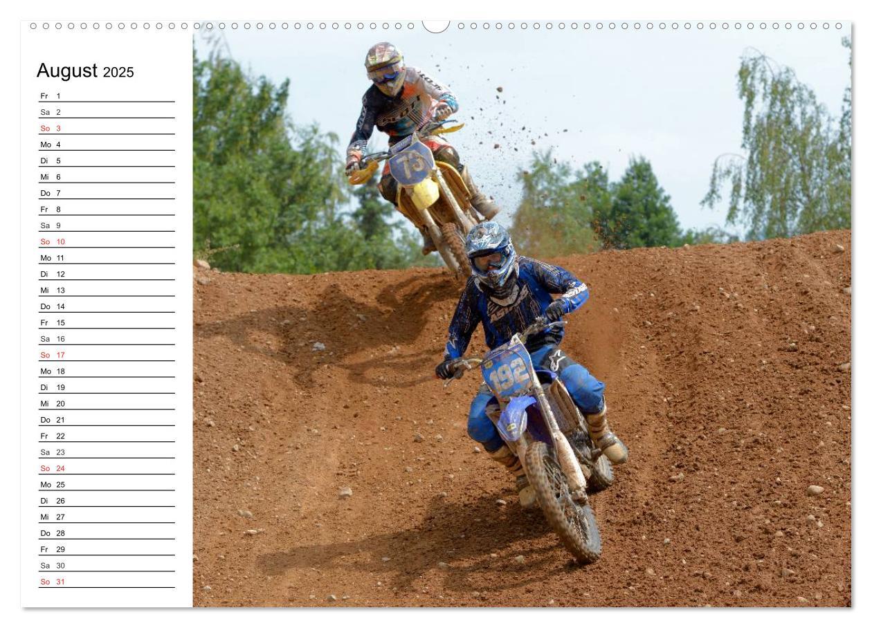 Motocross - Terminplaner (Wandkalender 2025 DIN A2 quer), CALVENDO Monatskalender