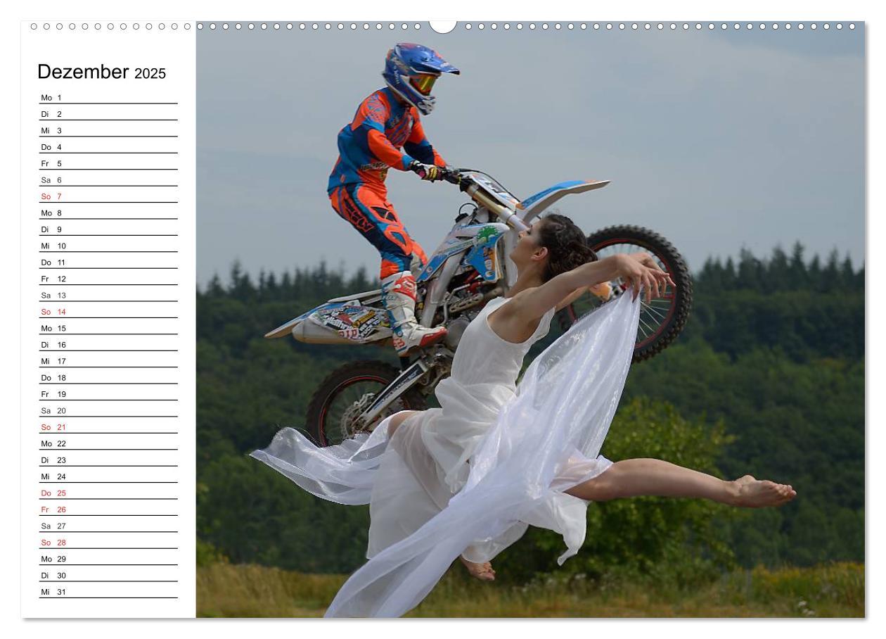 Motocross - Terminplaner (hochwertiger Premium Wandkalender 2025 DIN A2 quer), Kunstdruck in Hochglanz