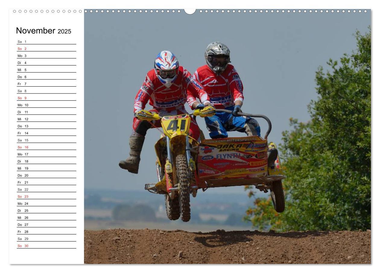 Motocross - Terminplaner (hochwertiger Premium Wandkalender 2025 DIN A2 quer), Kunstdruck in Hochglanz