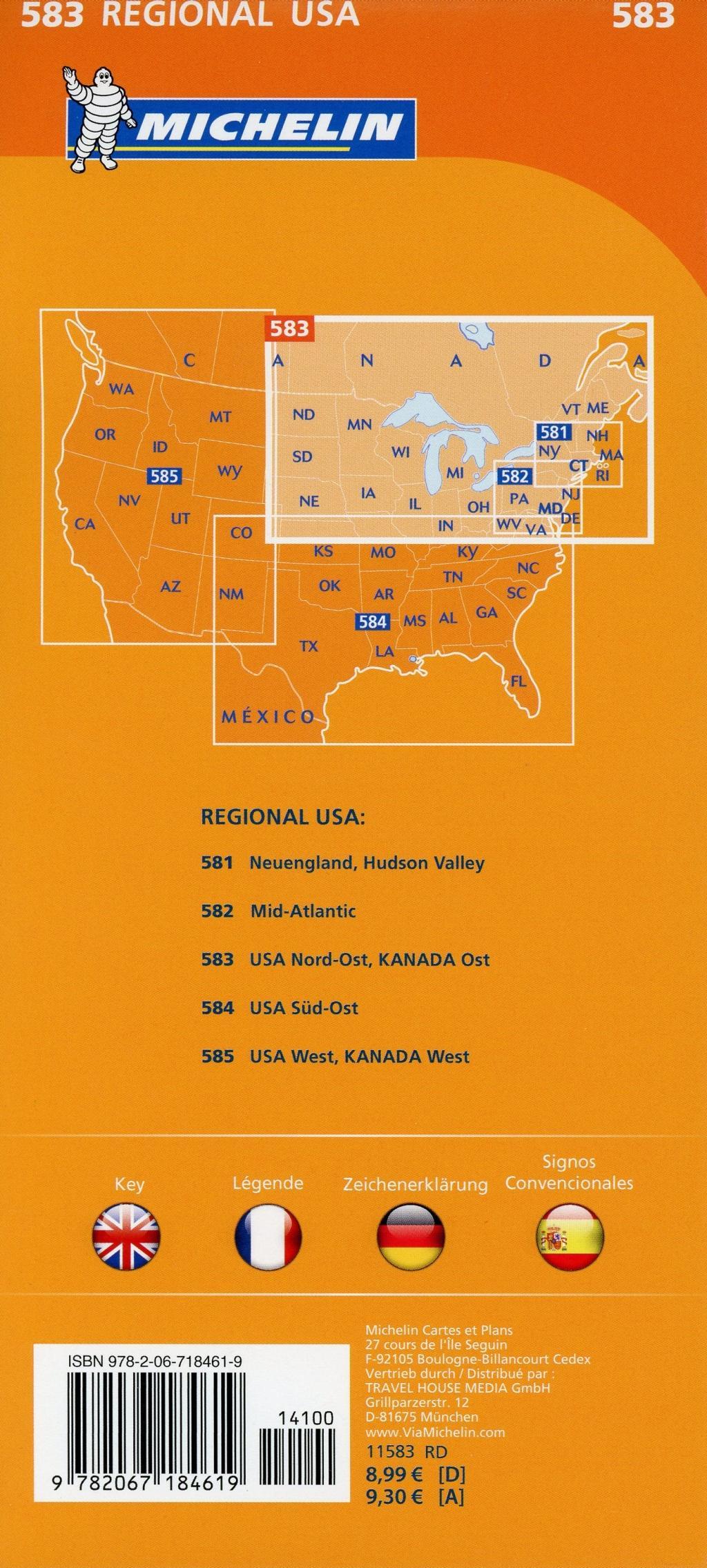 Michelin USA Nord-Ost, Kanada Ost