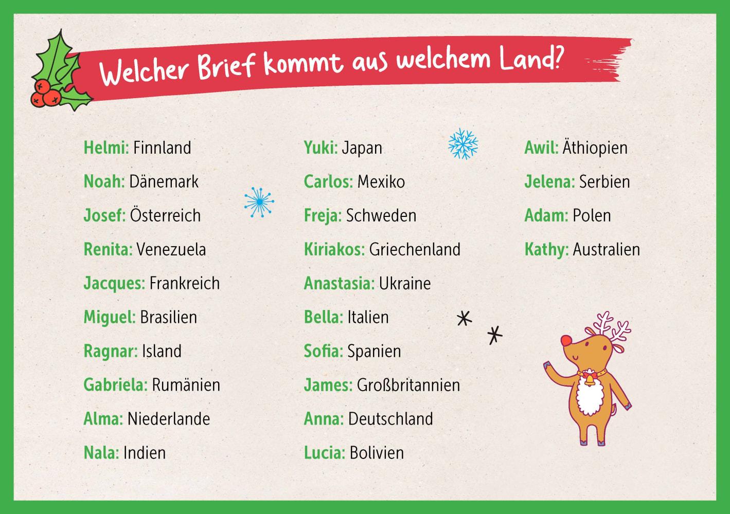 Weihnachtspost aus aller Welt. Adventskalender-Rätsel für Kinder von 8 bis 12