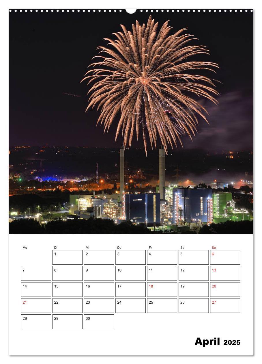 Feuerwerke Terminplaner (Wandkalender 2025 DIN A2 hoch), CALVENDO Monatskalender