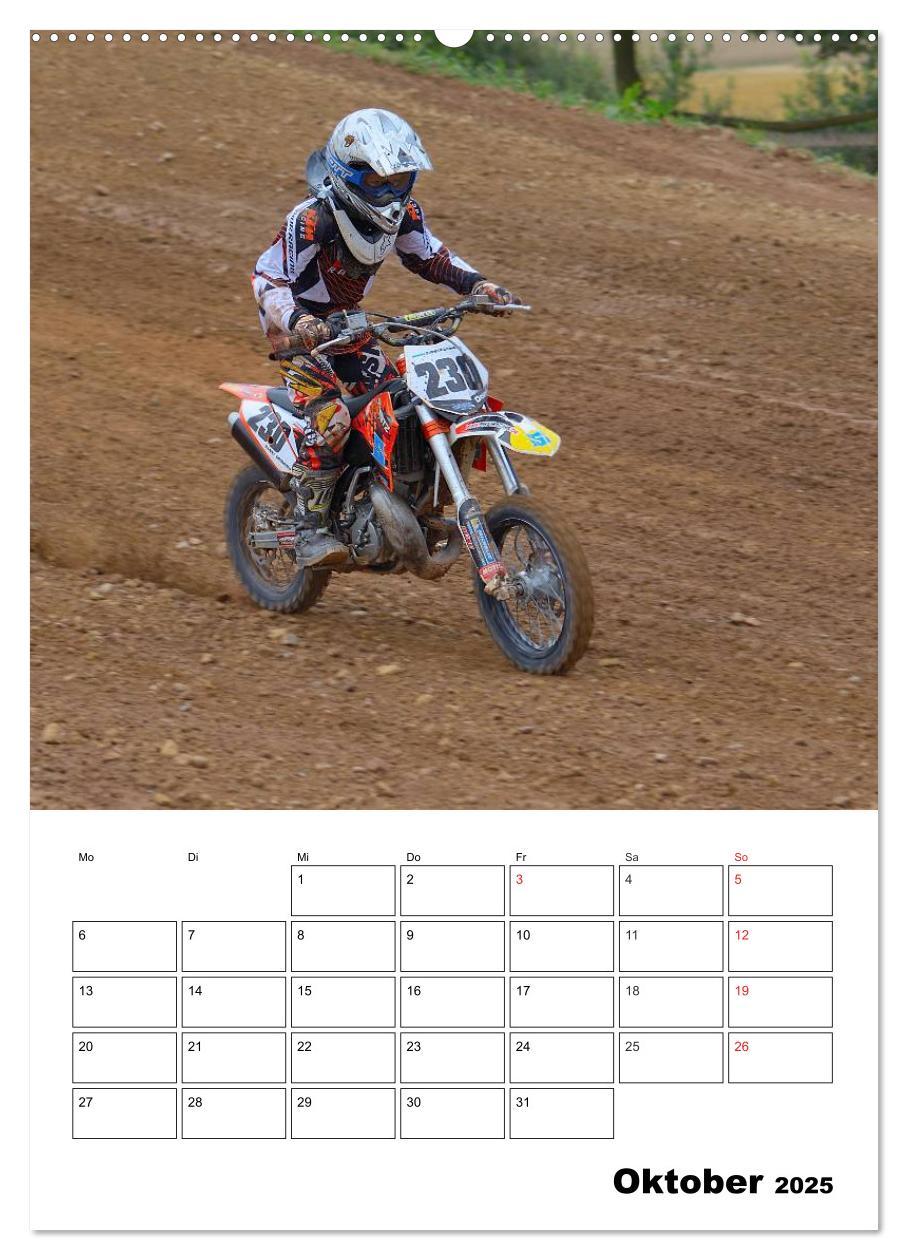 Motocross Terminplaner (hochwertiger Premium Wandkalender 2025 DIN A2 hoch), Kunstdruck in Hochglanz