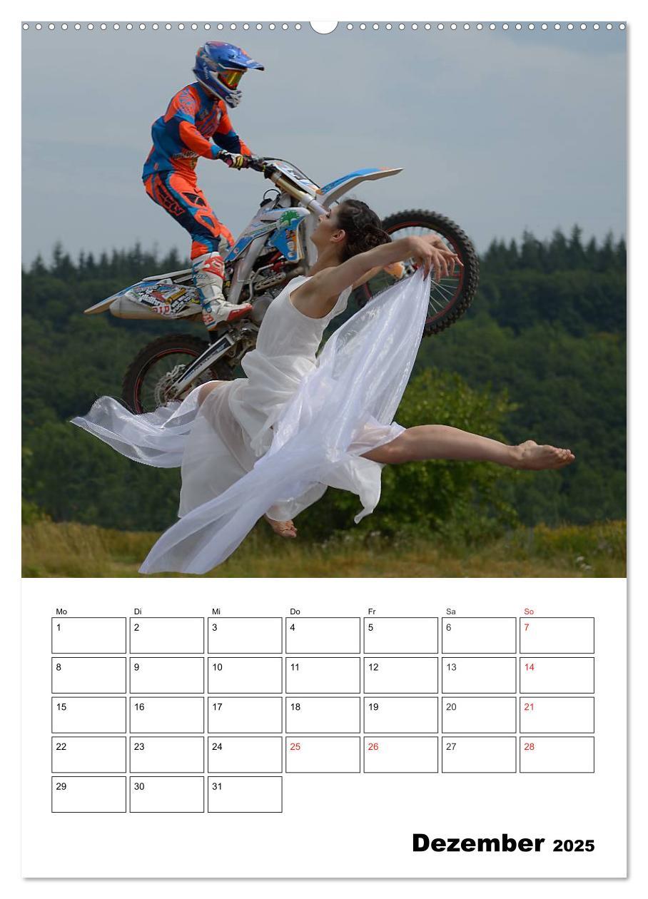 Motocross Terminplaner (hochwertiger Premium Wandkalender 2025 DIN A2 hoch), Kunstdruck in Hochglanz