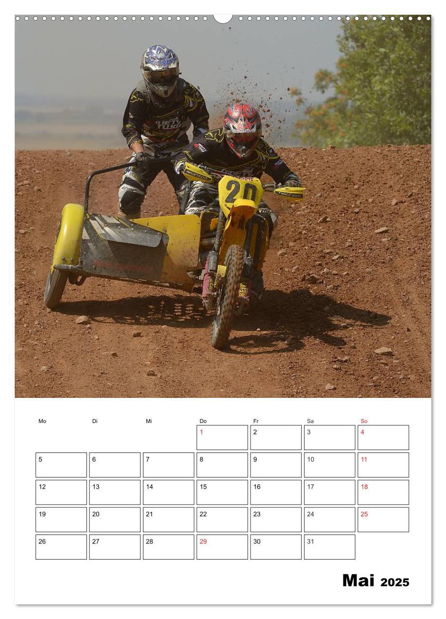 Motocross Terminplaner (hochwertiger Premium Wandkalender 2025 DIN A2 hoch), Kunstdruck in Hochglanz