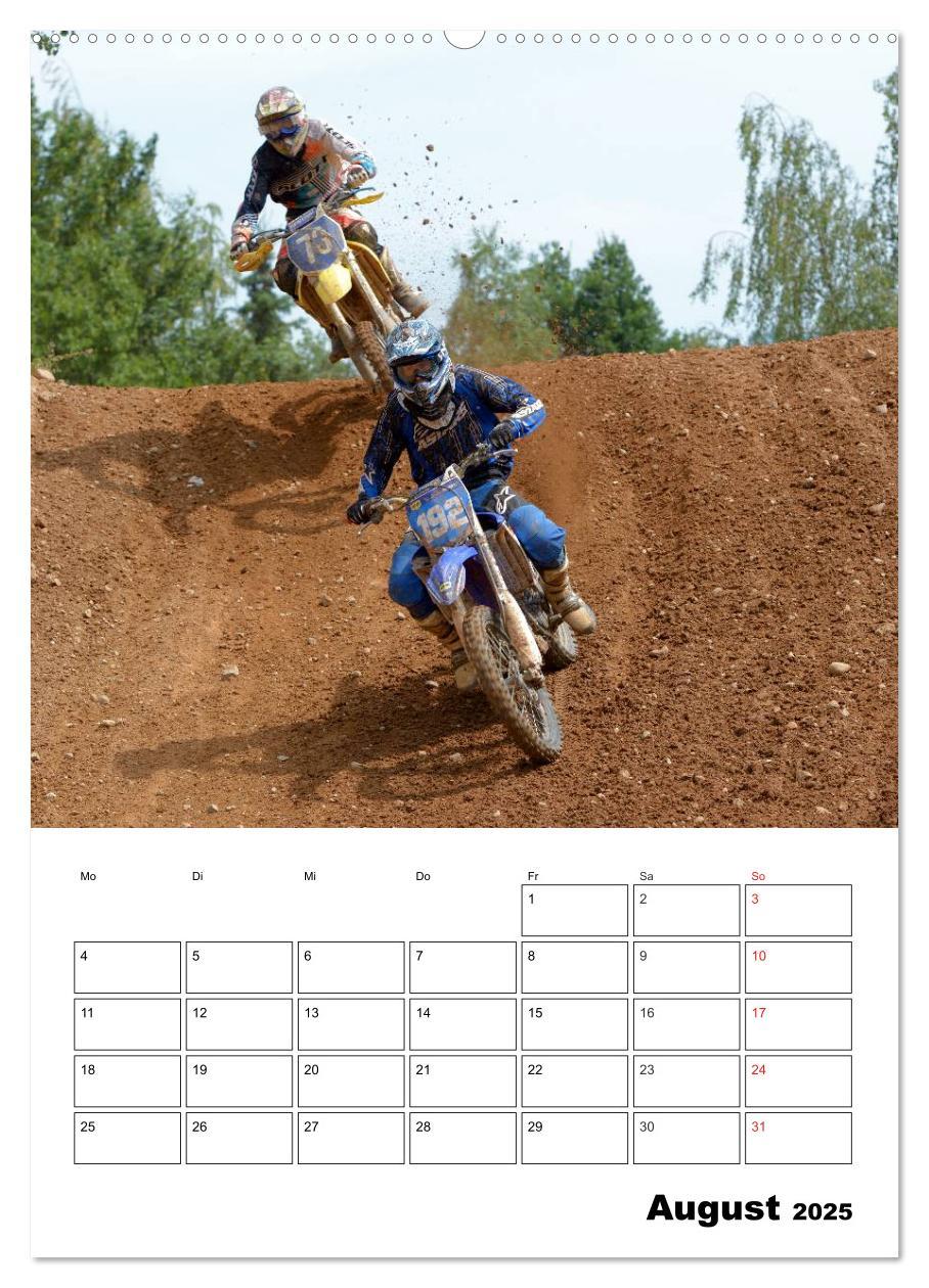 Motocross Terminplaner (hochwertiger Premium Wandkalender 2025 DIN A2 hoch), Kunstdruck in Hochglanz