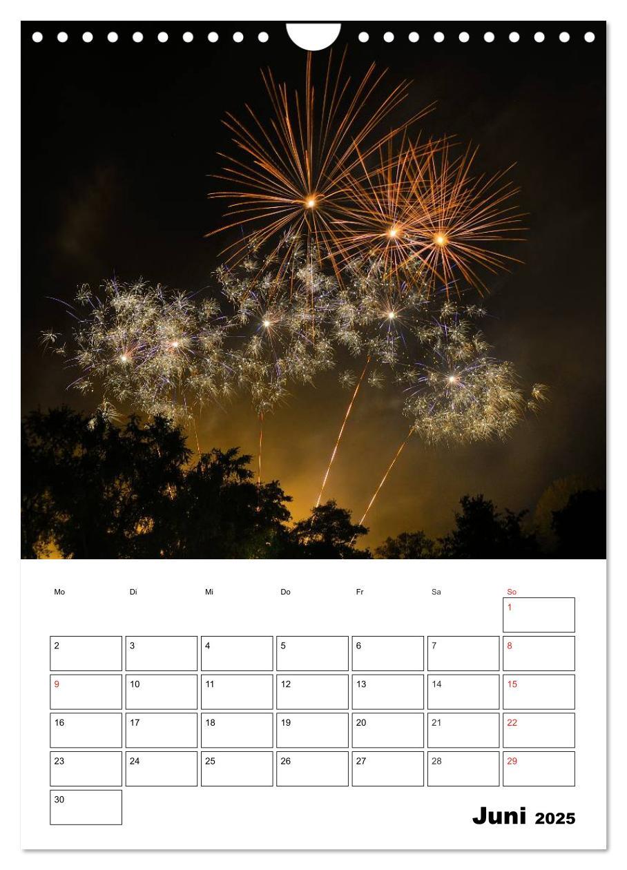 Feuerwerke Terminplaner (Wandkalender 2025 DIN A4 hoch), CALVENDO Monatskalender