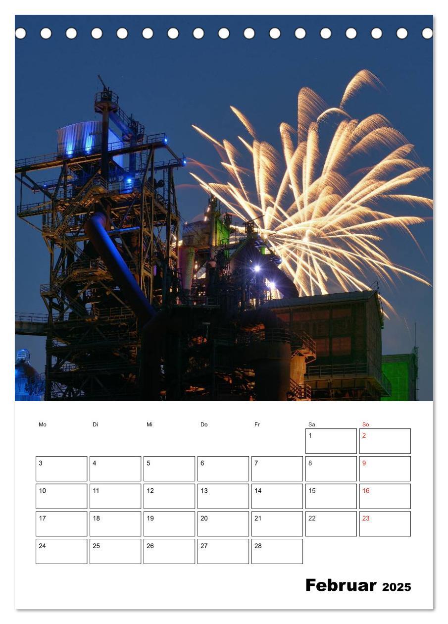 Feuerwerke Terminplaner (Tischkalender 2025 DIN A5 hoch), CALVENDO Monatskalender