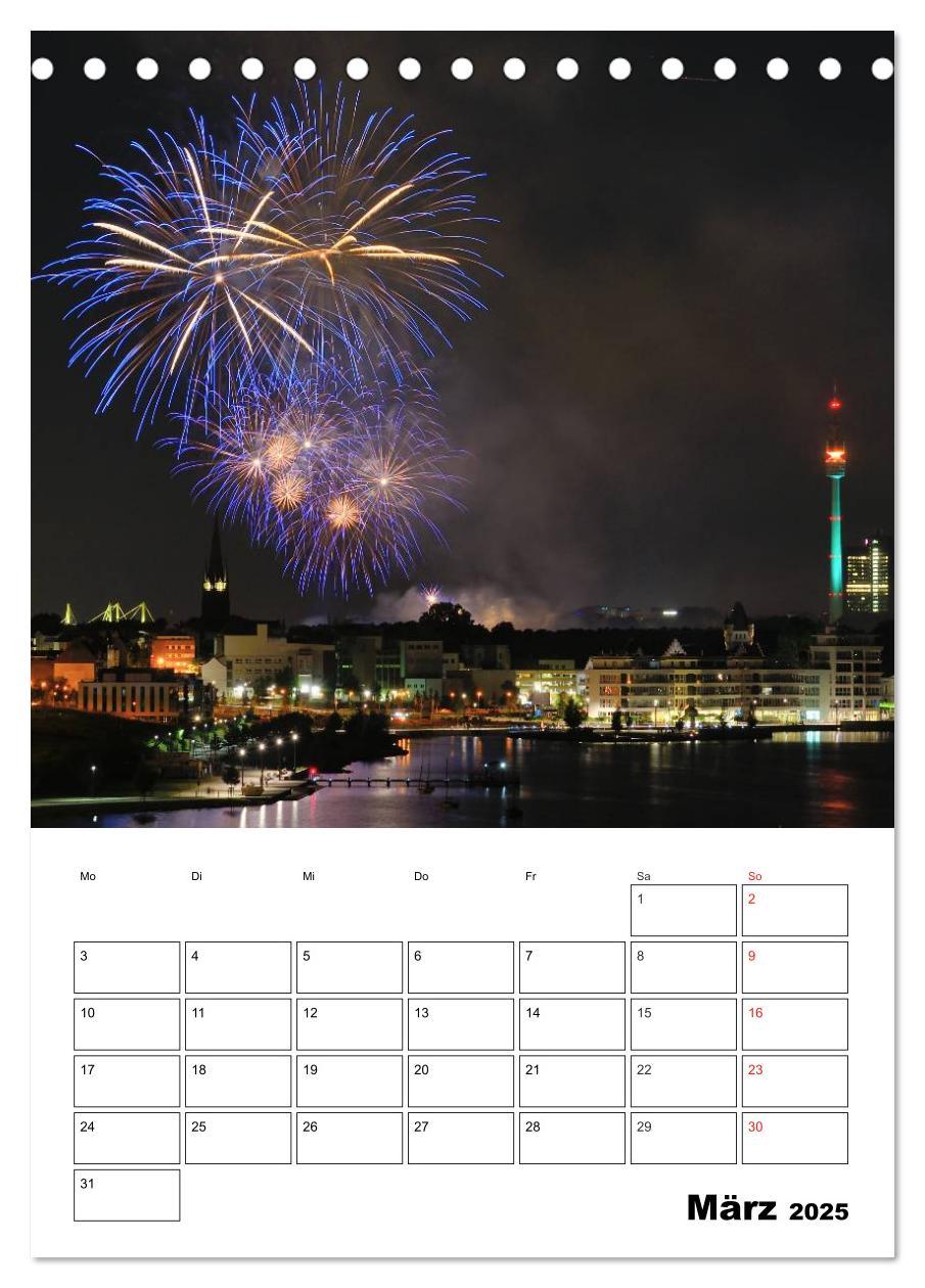 Feuerwerke Terminplaner (Tischkalender 2025 DIN A5 hoch), CALVENDO Monatskalender