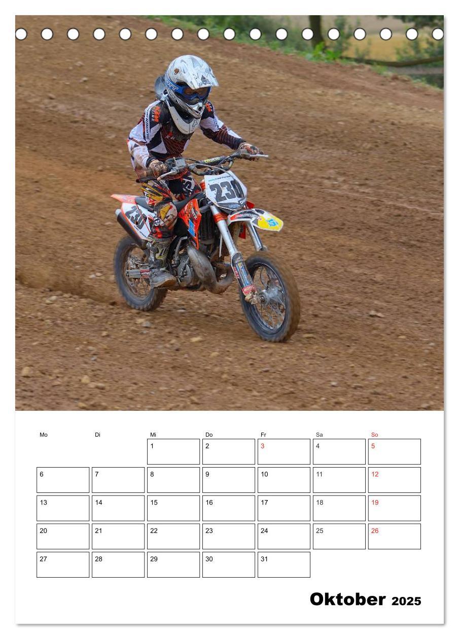 Motocross Terminplaner (Tischkalender 2025 DIN A5 hoch), CALVENDO Monatskalender