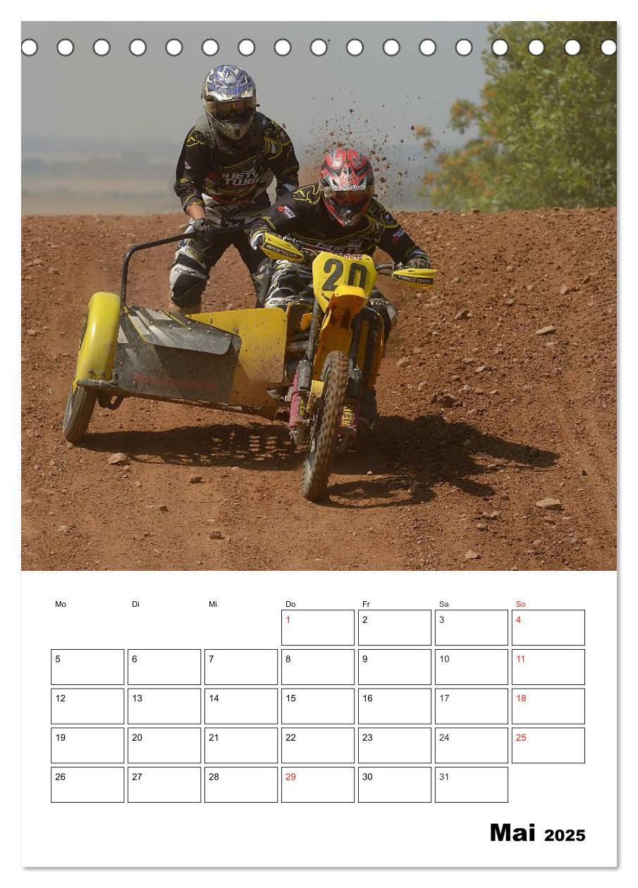 Motocross Terminplaner (Tischkalender 2025 DIN A5 hoch), CALVENDO Monatskalender