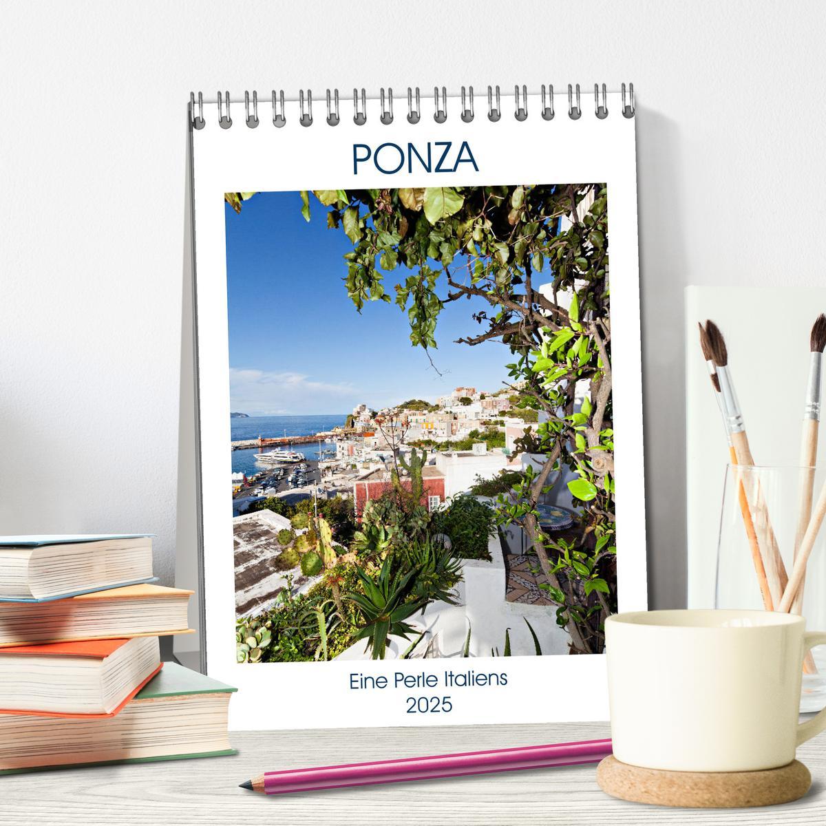 Ponza (Tischkalender 2025 DIN A5 hoch), CALVENDO Monatskalender