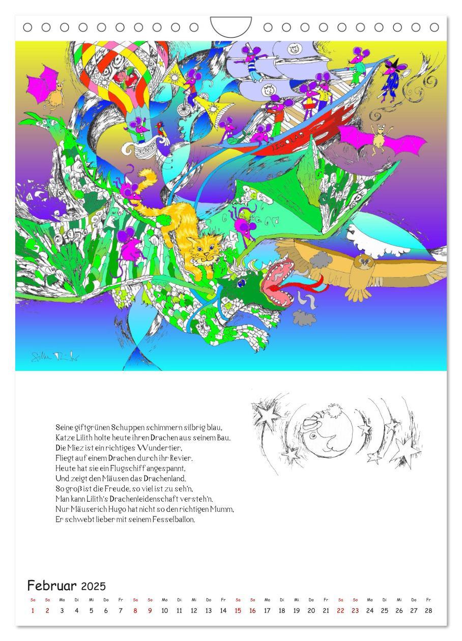 Ein phantastischer Katzenkalender: Magisches Katzenland (Wandkalender 2025 DIN A4 hoch), CALVENDO Monatskalender